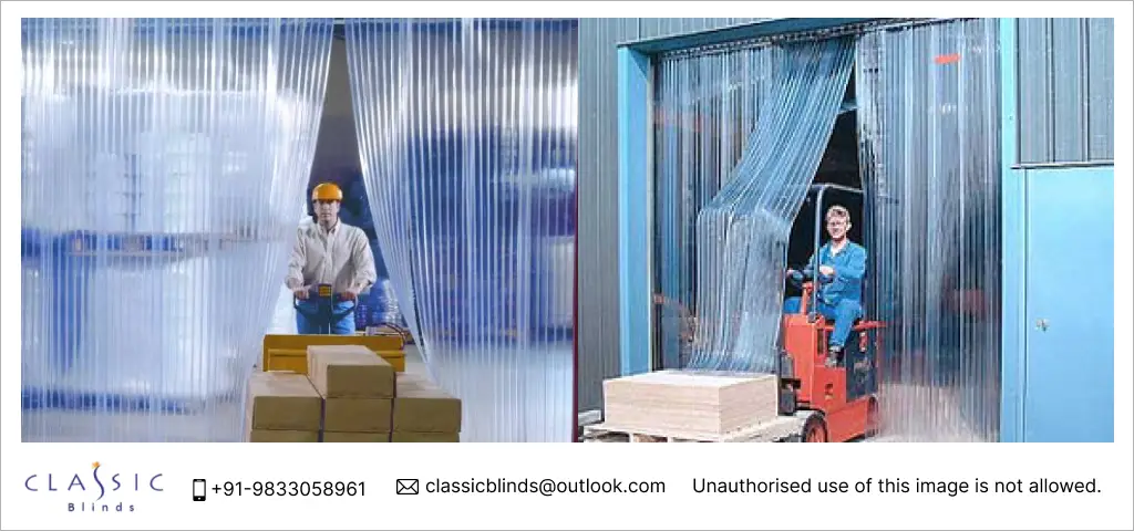 PVC strip curtain manufacturer in mumbai Industrial Blinds